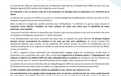 Rencontre entre la FNO et Agnès Buzyn