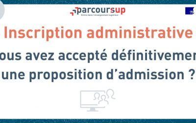 Inscription administrative Parcoursup