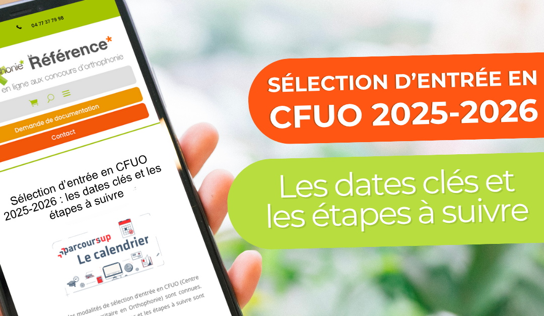 CFUO : Les dates clés et les étapes à suivre