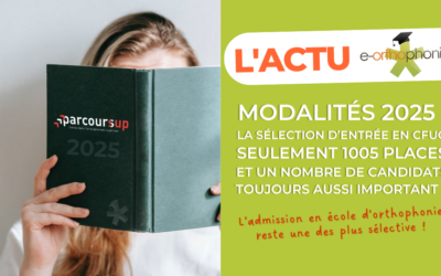 La sélection d’entrée en première année d’orthophonie : les modalités en 2025