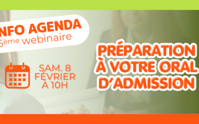 J-3 avant notre 6ème webinaire de l’année : les oraux d’admission