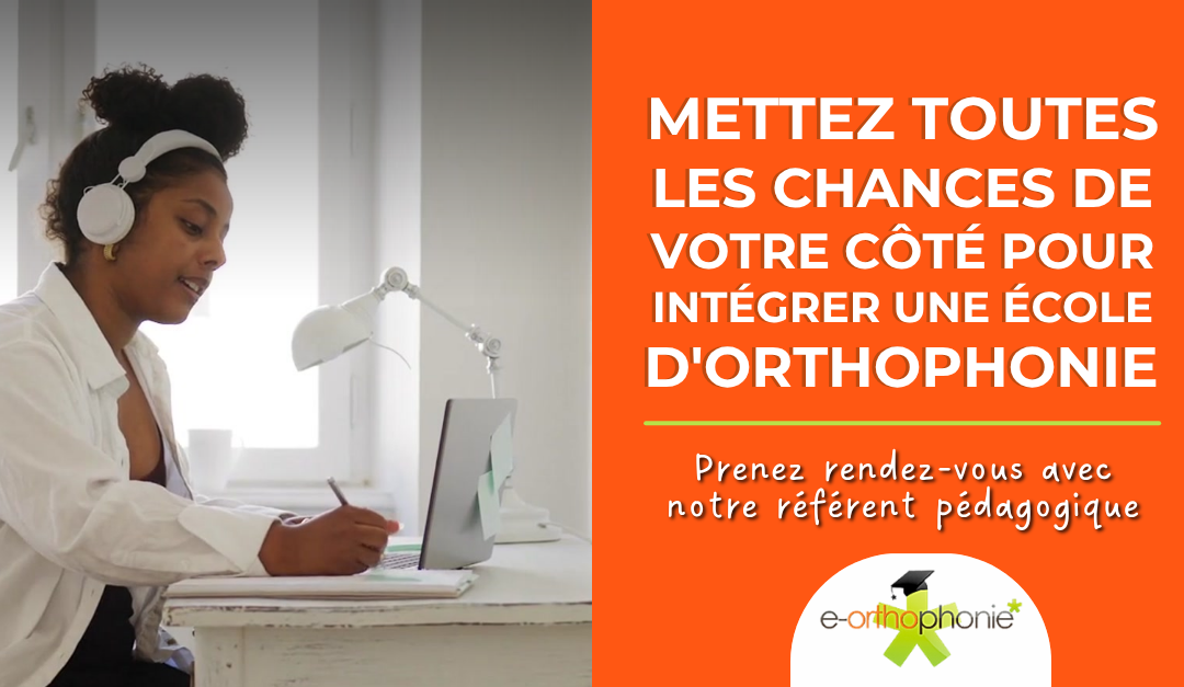 Mettez toutes les chances de votre côté pour intégrer une école d'orthophonie. Prenez rendez-vous avec notre référent pédagogique