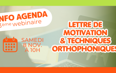 J-3 avant notre troisième webinaire : 1er bilan, lettre de motivation et techniques orthophoniques