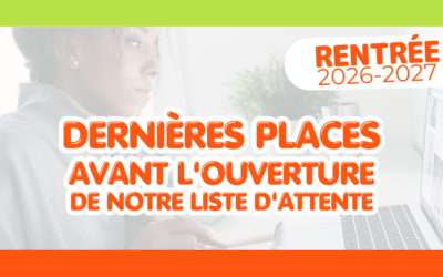 13 places restantes avant la l’ouverture de notre liste d’attente